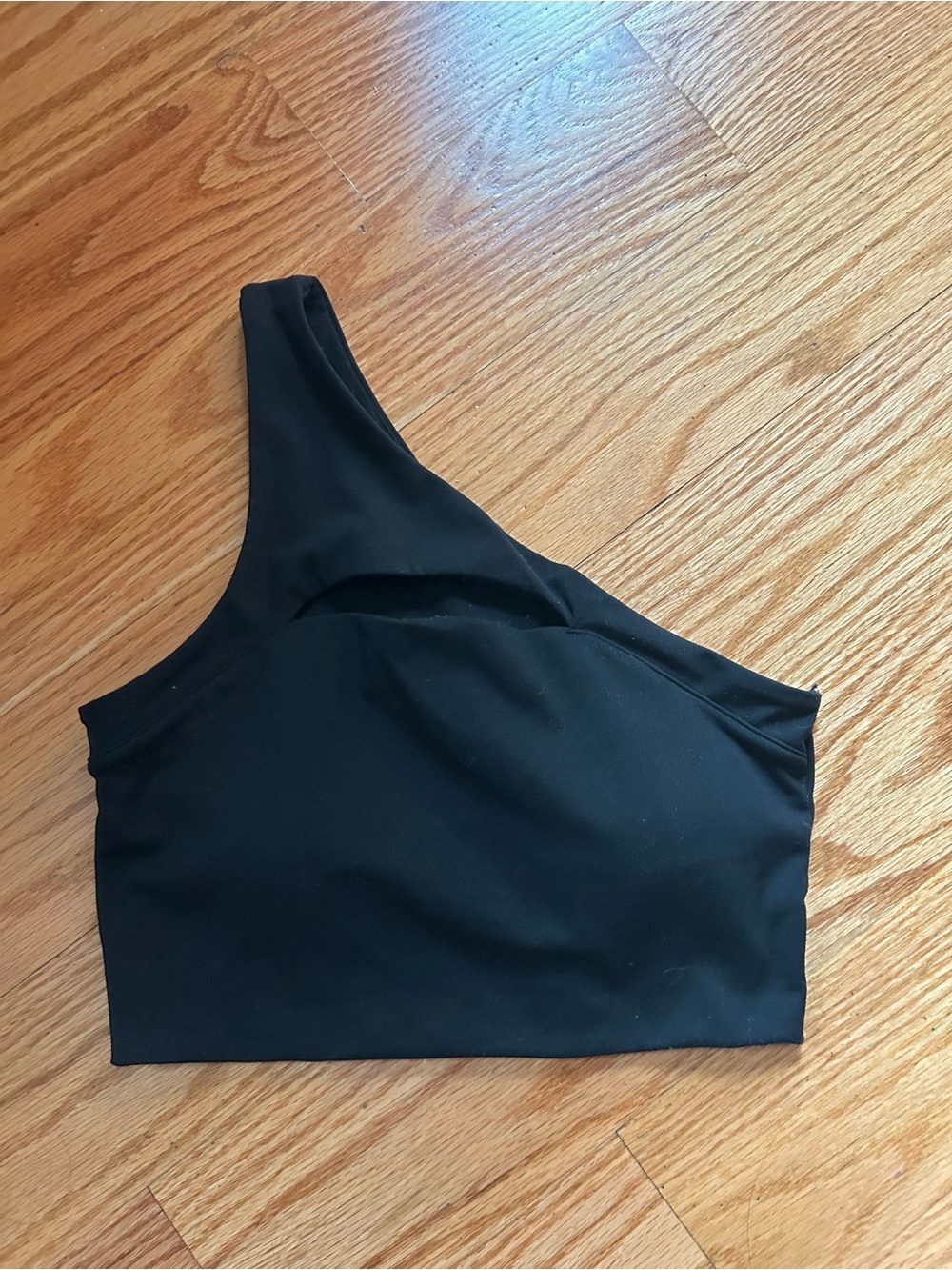 Aoxjox Alphalete One Shoulder Black Sports Bra Dupe